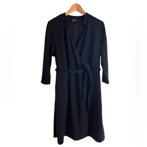 Michel Studio Elegant Faux Wrap Dress Black 1X